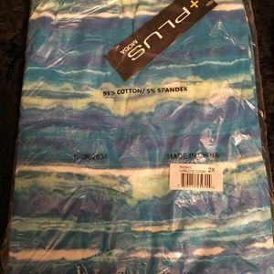 NWT MODA+ 2X Skylight Stretch Exercise Crop Pants